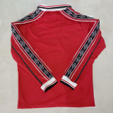 1998/99 M Utd Home Red Long Sleeve Retro Soccer Jersey