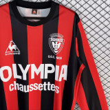 1977/1978 Nice Home Red Retro Long Sleeve Soccer Jersey