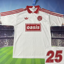 2025/26 AD x oasis #25 White Retro Style Fans Soccer Jersey (Have No.25 带号码）