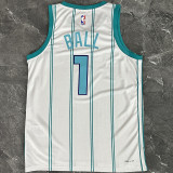2023 Hornets  BALL # 1  White NBA Jerseys