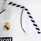 1989/90 RM White Home Retro Soccer Jersey