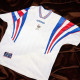 1996 France White Away Retro Soccer Jersey