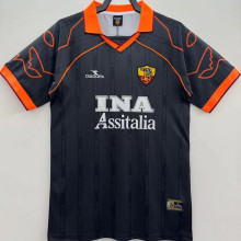 1999/2000 Roma Third Black Retro Soccer Jersey