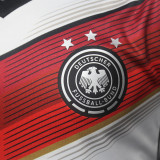 2014 Germany Home White Retro Player Version Soccer Jersey  3 Start 三星