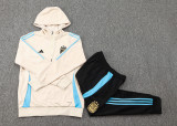 2025 Argentina Rice White Hoody Zipper Jacket