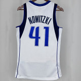 2010/11 Mavericks  NOWITZKI #41 White Retro NBA Jersey