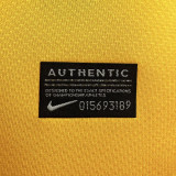2010 Brazil Home Yellow Retro Soccer Jersey