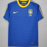 2010 Brazil Away Blue Retro Soccer Jersey