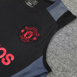 2025 M Utd Black Vest Training Jersey(A Set)