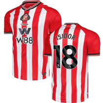 ISIDOR #18 Sunderland Home Fans Soccer Jersey 2025/26 (League Font 联赛字体 ) ★★