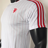 2025/26 M Utd White Retro Style Player Version Soccer Jersey
