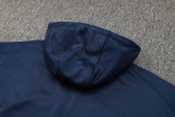 2025 France Sapphire Blue Hoody Zipper Jacket