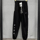 2025 Nk~ Black Pure Cotton Sports Trousers Zipper style