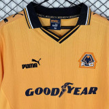 1998/1999 Wolves Home Yellow Retro Soccer Jersey