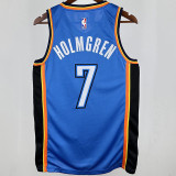 2024 KC Thunder HOLMGREN #7 Black NBA Jersey