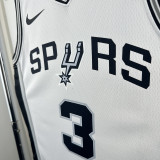 Spurs PAUL  #3  White NBA Jerseys