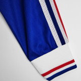 1998 France Home Long Sleeve Retro Soccer Jersey