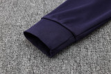 2024 PSG Dark Purple Hoody Zipper Jacket Tracksuit