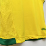 2006 Brazil Home Yellow Retro Long Sleeve Soccer Jersey