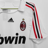 2007/08 AC Milan Away White Retro Soccer Jersey
