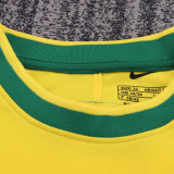 1998 Brazil Home Yellow Kids Retro Long Sleeve Soccer Jersey