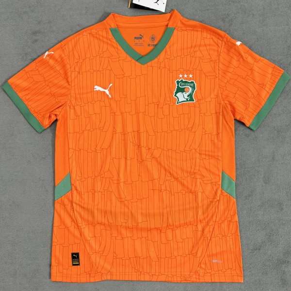 2025 Ivory Coast Home Orange Fans Soccer Jersey