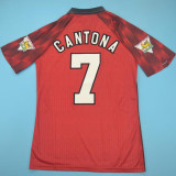1996/97 M Utd Home Red Long Sleeve Retro Soccer Jersey