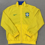 2026 Brazil Yellow And Blue Reversible Windbreaker 双面