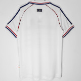 1998 France Away White Retro Soccer Jersey