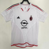 2004/2005 AC Milan Away White Retro Soccer Jersey