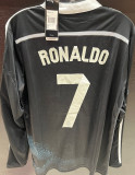 RONALDO # 7 RM Black Dragon Retro Long Sleeve Jersey 2014/15 (Have All Patch) (2014+10) 全套章 ★★