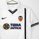 2000/01 Valencia Home White Retro Soccer Jersey