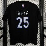 2025 Jordan ROSE #25 Black High Quality Casual T-Shirt T160