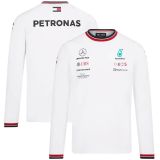 2022 Mercedes AMG Petronas F1 White Long Sleeve Team T-Shirt