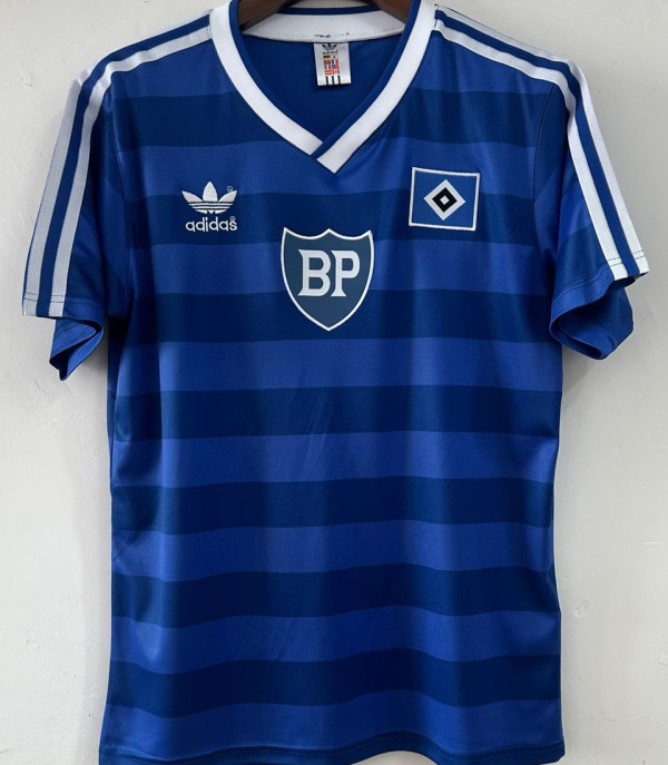 1986 Hamburger Away Blue Retro Soccer Jersey