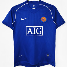 2007/08 M Utd Blue GK Retro Soccer Jersey