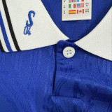 1996/1997 Schalke 04 Home Blue Retro Soccer Jersey