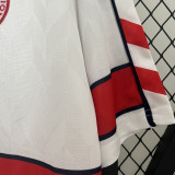 1988 Denmark Away White Retro Soccer Jersey