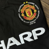 1998/99 M Utd Away Black UCL Version Retro Jersey