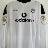 1999/2000 M Utd Away White Retro Fans Soccer Jersey（sharp）