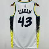 2025 Pacers SIAKAM #43 White City Edition NBA Jerseys