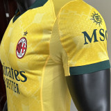 2025/26 AC Milan Third Yellow Player Version Soccer Jersey