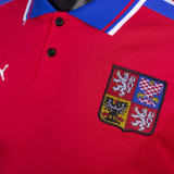 1996 Czech Home Red Retro Soccer Jersey