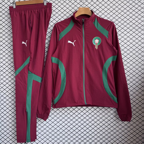 2026/27 Morocco Red Windbreaker Jacket  （A Set）