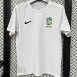 2026/27 Brazil White Casual Pure Cotton T-Shirt