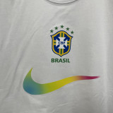 2026/27 Brazil White Casual Pure Cotton T-Shirt