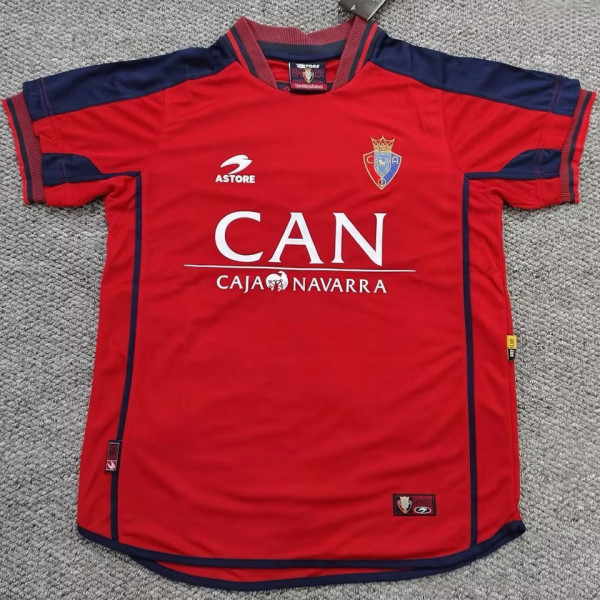 2000/2002 Osasuna Home Red Retro Soccer Jersey