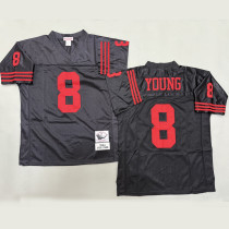 YOUNG #8 Men's San Francisco 49ers Retro NFL Jersey 49人