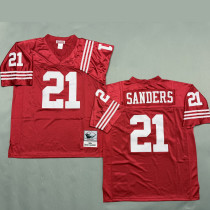 SANDERS #21 Men's San Francisco 49ers Retro NFL Jersey 49人