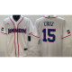 2026 WBC Dominicana #15 CRUZ White Baseball Jersey